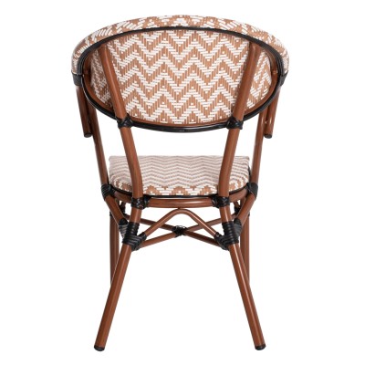 ΠΟΛΥΘΡΟΝΑ ART MAISON HELLION ΚΑΦΕ-ΛΕΥΚΟ 56,5x56,5x82 εκ.