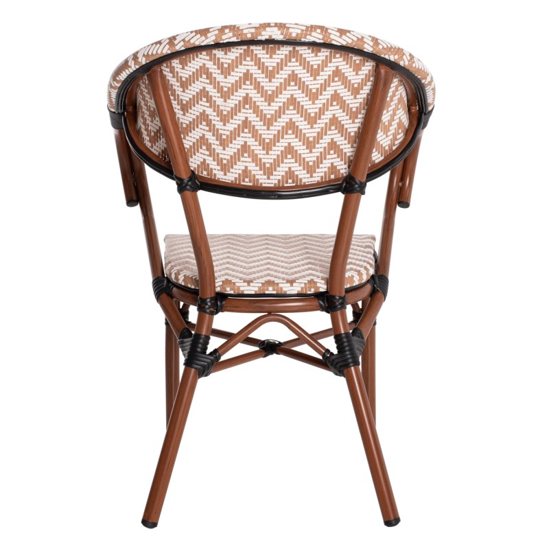 ΠΟΛΥΘΡΟΝΑ ART MAISON HELLION ΚΑΦΕ-ΛΕΥΚΟ 56,5x56,5x82 εκ.