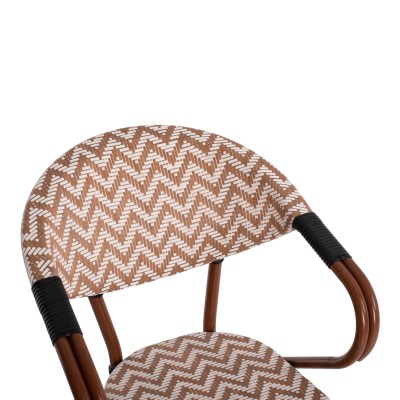 ΠΟΛΥΘΡΟΝΑ ART MAISON HELLION ΚΑΦΕ-ΛΕΥΚΟ 56,5x56,5x82 εκ.