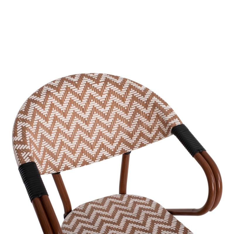 ΠΟΛΥΘΡΟΝΑ ART MAISON HELLION ΚΑΦΕ-ΛΕΥΚΟ 56,5x56,5x82 εκ.