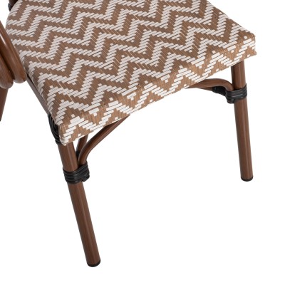 ΠΟΛΥΘΡΟΝΑ ART MAISON HELLION ΚΑΦΕ-ΛΕΥΚΟ 56,5x56,5x82 εκ.