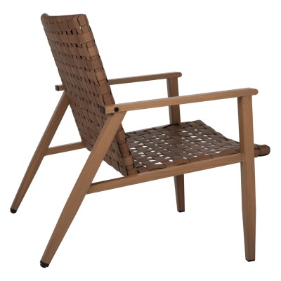 ΠΟΛΥΘΡΟΝΑ ART MAISON GARGOYLE ΜΕΤΑΛΛΟ ΟΨΗ ΞΥΛΟΥ & RATTAN ΔΕΡΜΑ-LOOK 63,5x75,5x77εκ.