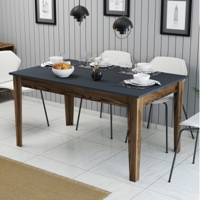 ΤΡΑΠΕΖΙ ΤΡΑΠΕΖΑΡΙΑΣ ART MAISON SOWNEY - WALNUT CHARCOAL (145x88x75Yεκ.)