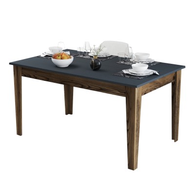 ΤΡΑΠΕΖΙ ΤΡΑΠΕΖΑΡΙΑΣ ART MAISON SOWNEY - WALNUT CHARCOAL (145x88x75Yεκ.)