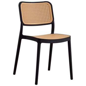 ΚΑΡΕΚΛΑ ΠΟΛΥΠΡΟΠΥΛΕΝΙΟΥ ART MAISON HARLOW ΜΑΥΡΗ ME MΠEZ ΨΑΘΑ 41x49x102Υ εκ.