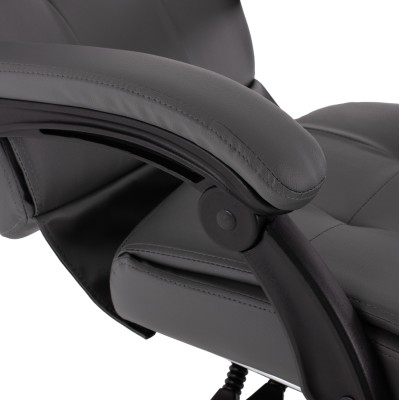 ΠΟΛΥΘΡΟΝΑ ΓΡΑΦΕΙΟΥ ART MAISON SHERMAN ΔΙΕΥΘΥΝΤΙΚΗ ΓΚΡΙ ΜΕ ΠΤΥΣΣΟΜΕΝΟ ΥΠΟΠΟΔΙΟ 58x71x128Y εκ.