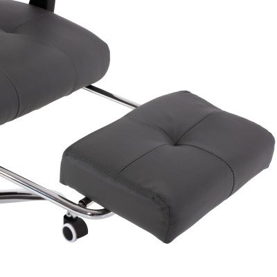 ΠΟΛΥΘΡΟΝΑ ΓΡΑΦΕΙΟΥ ART MAISON SHERMAN ΔΙΕΥΘΥΝΤΙΚΗ ΓΚΡΙ ΜΕ ΠΤΥΣΣΟΜΕΝΟ ΥΠΟΠΟΔΙΟ 58x71x128Y εκ.