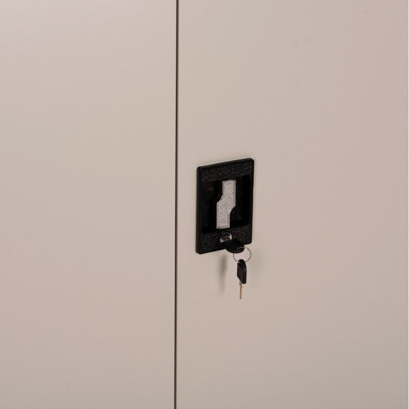 ΝΤΟΥΛΑΠΑ ΜΕΤΑΛΛΙΚΗ ART MAISON DONQUINO ΔΙΦΥΛΛΗ ΜΕ 5 ΑΠΟΘΗΚΕΥΤΙΚΟΥΣ ΧΩΡΟΥΣ ΓΚΡΙ 90Χ40Χ180Υεκ.