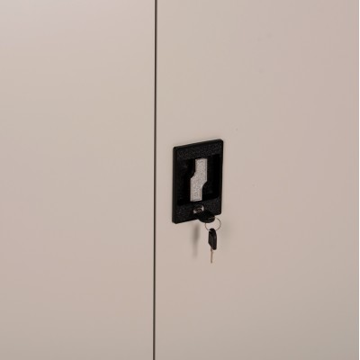 ΝΤΟΥΛΑΠΑ ΜΕΤΑΛΛΙΚΗ ART MAISON DONQUINO ΔΙΦΥΛΛΗ ΜΕ 5 ΑΠΟΘΗΚΕΥΤΙΚΟΥΣ ΧΩΡΟΥΣ ΓΚΡΙ 90Χ40Χ180Υεκ.