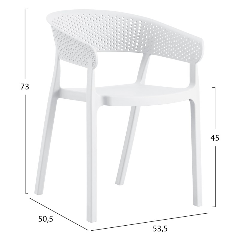 ΠΟΛΥΘΡΟΝΑ ART MAISON VANDALIA - WHITE (53,5x50,5x73εκ.)
