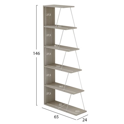 ΒΙΒΛΙΟΘΗΚΗ ART MAISON SANFRANCISCO - NATURAL WHITE (65x22-24x146εκ.) ΒΙΒΛΙΟΘΗΚΗ ART MAISON SANFRANCISCO - NATURAL WHITE (65x22-24x146εκ.)