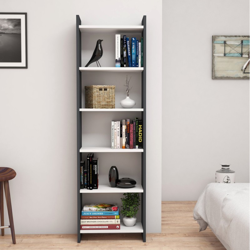 ΒΙΒΛΙΟΘΗΚΗ Art Maison Tooele - Gray White (48,5x22x160εκ.) ΒΙΒΛΙΟΘΗΚΗ Art Maison Tooele - Gray White (48,5x22x160εκ.)