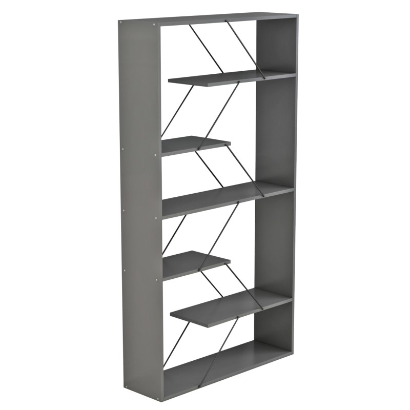 ΒΙΒΛΙΟΘΗΚΗ ART MAISON SANFRANCISCO - GRAY BLACK (84x24x157εκ.) ΒΙΒΛΙΟΘΗΚΗ ART MAISON SANFRANCISCO - GRAY BLACK (84x24x157εκ.)