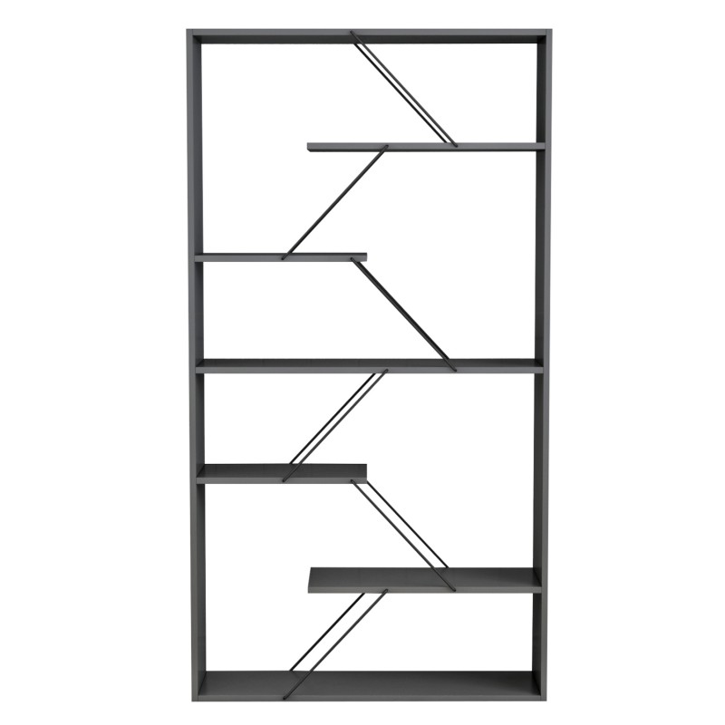 ΒΙΒΛΙΟΘΗΚΗ ART MAISON SANFRANCISCO - GRAY BLACK (84x24x157εκ.) ΒΙΒΛΙΟΘΗΚΗ ART MAISON SANFRANCISCO - GRAY BLACK (84x24x157εκ.)