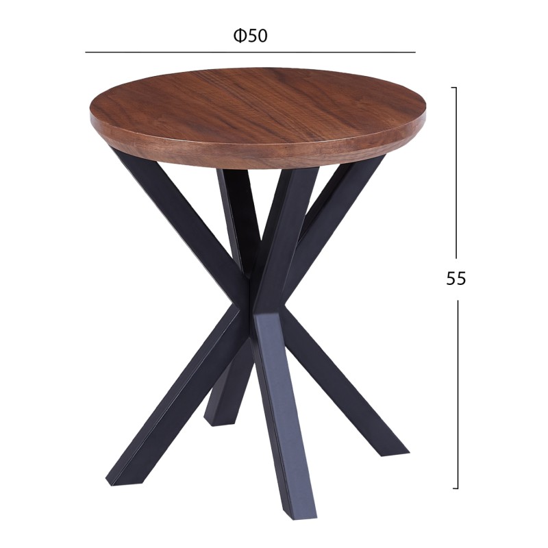ΒΟΗΘΗΤΙΚΟ ΤΡΑΠΕΖΑΚΙ ART MAISON CHANDLER - BLACK WALNUT (Φ50x55εκ.) ΒΟΗΘΗΤΙΚΟ ΤΡΑΠΕΖΑΚΙ ART MAISON CHANDLER - BLACK WALNUT (Φ50x55εκ.)