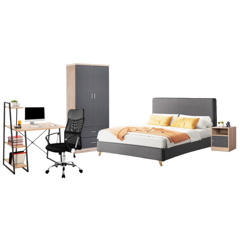 Φοιτητικό πακέτο επίπλων υπνοδωματίου σετ 5 τεμαχίων Art Maison Middletown (172x214x112Υεκ.)