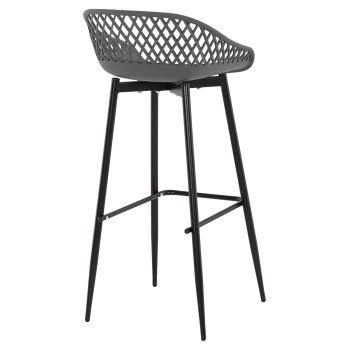 ΣΚΑΜΠΟ ΜΠΑΡ ART MAISON FORLAUDERDALE - GRAY BLACK (46x48x99εκ.)