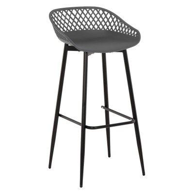 ΣΚΑΜΠΟ ΜΠΑΡ ART MAISON FORLAUDERDALE - GRAY BLACK (46x48x99εκ.)