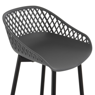 ΣΚΑΜΠΟ ΜΠΑΡ ART MAISON FORLAUDERDALE - GRAY BLACK (46x48x99εκ.)