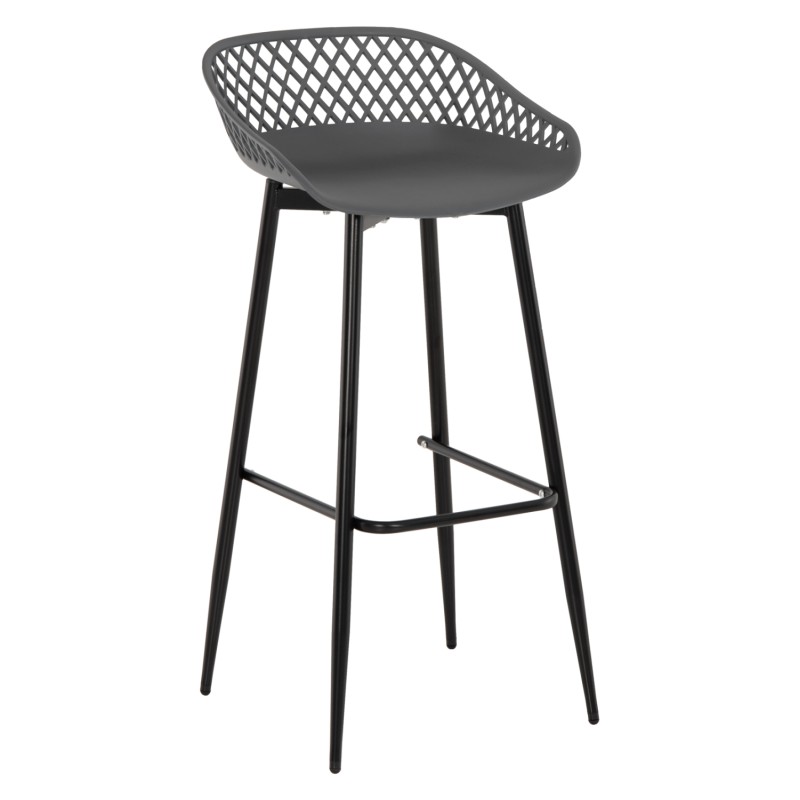 ΣΚΑΜΠΟ ΜΠΑΡ ART MAISON FORLAUDERDALE - GRAY BLACK (46x48x99εκ.)