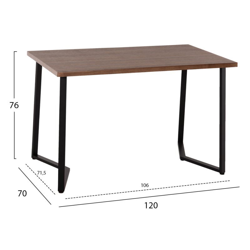 ΣΕΤ ΤΡΑΠΕΖΑΡΙΑΣ ART MAISON FRESNO - WALNUT BLACK (120x70x76εκ)