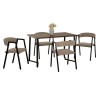 ΣΕΤ ΤΡΑΠΕΖΑΡΙΑΣ ART MAISON FRESNO - WALNUT BLACK (120x70x76εκ)