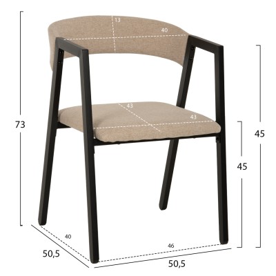 ΣΕΤ ΤΡΑΠΕΖΑΡΙΑΣ ART MAISON FRESNO - WALNUT BLACK (120x70x76εκ)