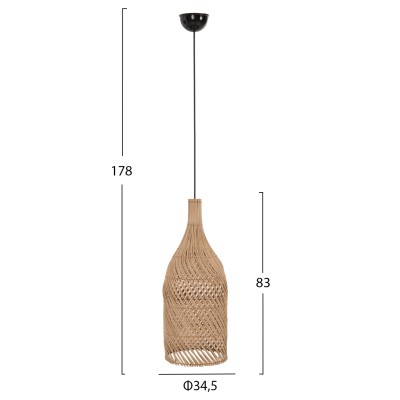 Φωτιστικό Οροφής Art Maison Bolus - Natural (Φ34,5x178εκ.) Φωτιστικό Οροφής Art Maison Bolus - Natural (Φ34,5x178εκ.)