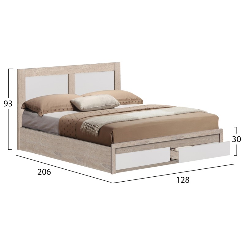 Κρεβάτι με 2 Συρτάρια Art Maison Camden - Natural White (Για Στρώμα 120x200εκ.) Κρεβάτι με 2 Συρτάρια Art Maison Camden - Natural White (Για Στρώμα 120x200εκ.)