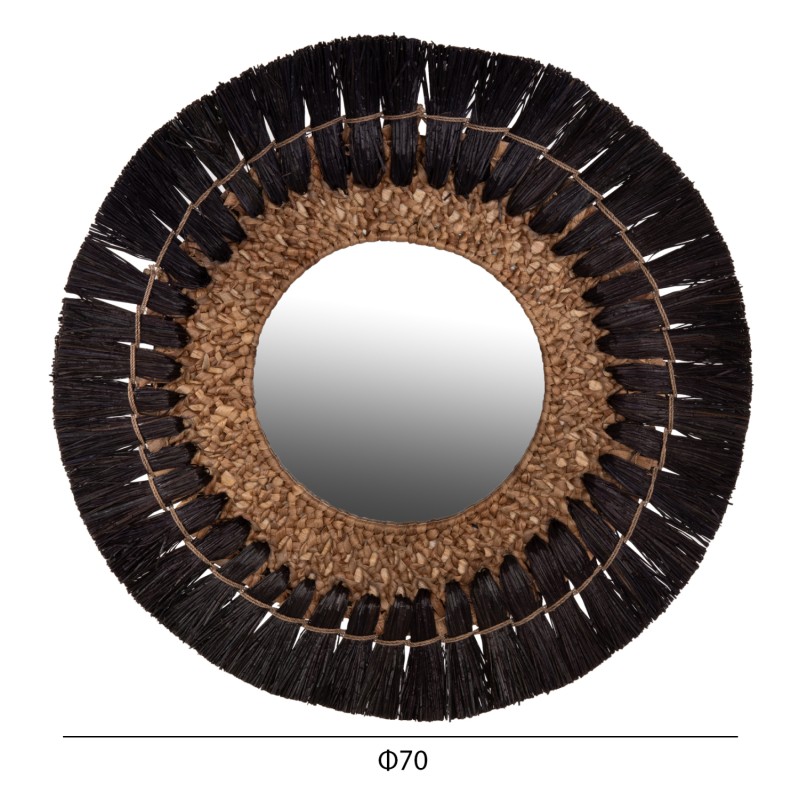 Καθρέπτης Τοίχου Art Maison Skookum - Black Natural (Φ70εκ) Καθρέπτης Τοίχου Art Maison Skookum - Black Natural (Φ70εκ)