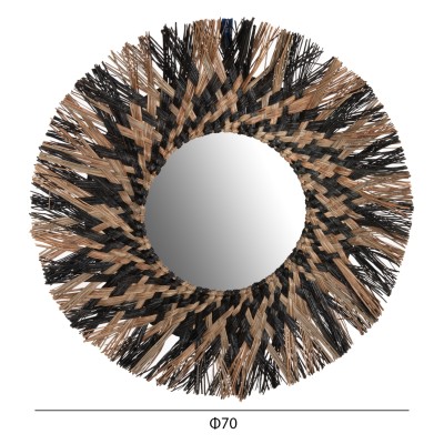 Καθρέπτης Τοίχου Art Maison Skookum - Black Natural (Φ70cm) Καθρέπτης Τοίχου Art Maison Skookum - Black Natural (Φ70cm)