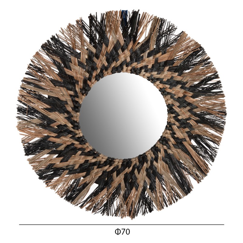 Καθρέπτης Τοίχου Art Maison Skookum - Black Natural (Φ70cm) Καθρέπτης Τοίχου Art Maison Skookum - Black Natural (Φ70cm)