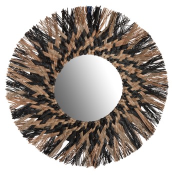 Καθρέπτης Τοίχου Art Maison Skookum - Black Natural (Φ70cm)