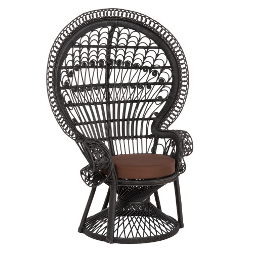 Πολυθρόνα με μαξιλάρι Art Maison Ohnoh - Black (114x72x150εκ.)