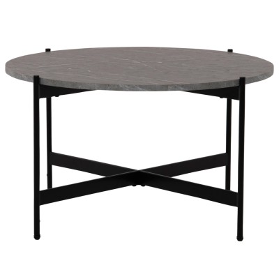 ΤΡΑΠΕΖΙ ΣΑΛΟΝΙΟΥ ART MAISON FRESNO - GRAY BLACK (Φ80x45εκ.)