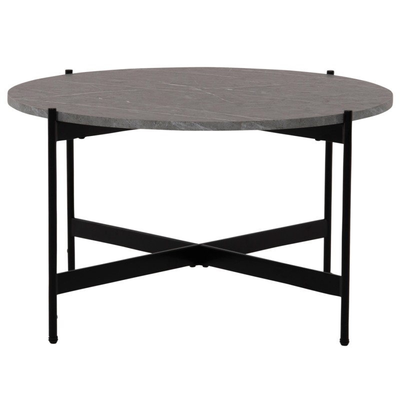 ΤΡΑΠΕΖΙ ΣΑΛΟΝΙΟΥ ART MAISON FRESNO - GRAY BLACK (Φ80x45εκ.)