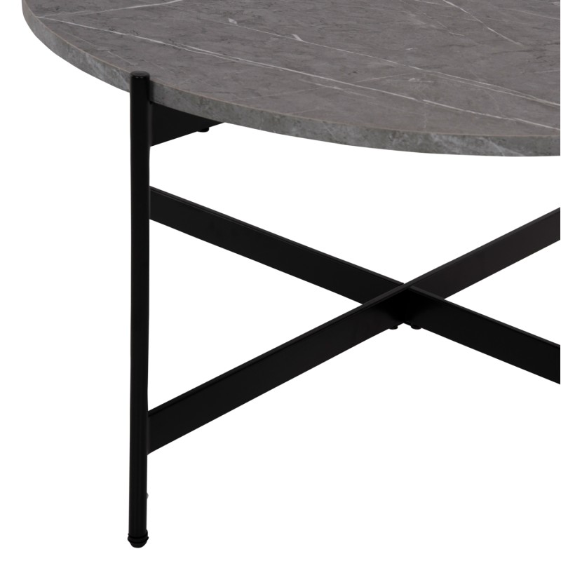 ΤΡΑΠΕΖΙ ΣΑΛΟΝΙΟΥ ART MAISON FRESNO - GRAY BLACK (Φ80x45εκ.)