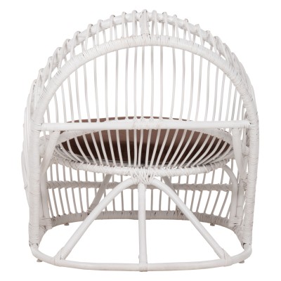 ΠΟΛΥΘΡΟΝΑ ART MAISON TALBOT RATTAN ΛΕΥΚΟ ΜΕ ΚΑΦΕ ΜΑΞΙΛΑΡΙ 80x97x85Υεκ.