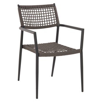 ΠΟΛΥΘΡΟΝΑ ART MAISON GAMORA ΑΛΟΥΜΙΝΙΟ ΜΑΥΡΟ ΜΕ ΣΥΝΘΕΤΙΚΟ RATTAN ΦΥΣΙΚΟ 57x59x85Υεκ.