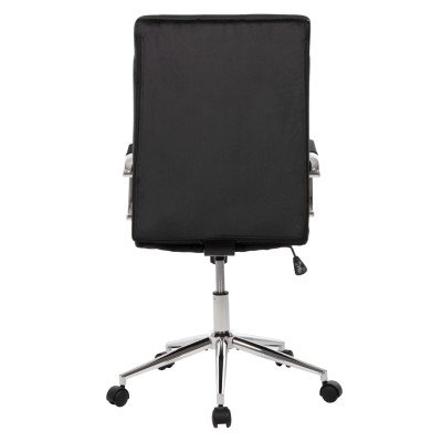 ΚΑΡΕΚΛΑ ΓΡΑΦΕΙΟΥ ART MASION FROAKIE ΜΑΥΡΟ ΒΕΛΟΥΔΟ-INOX ΒΑΣΗ 58x61x105-113Yεκ.