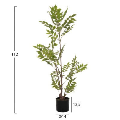 ΔΙΑΚΟΣΜΗΤΙΚΟ ΣΥΝΘΕΤΙΚΟ ΦΥΤΟ ART MAISON QUAKE ΔΕΝΤΡΟ ΣΕ ΓΛΑΣΤΡΑ 112Υεκ.