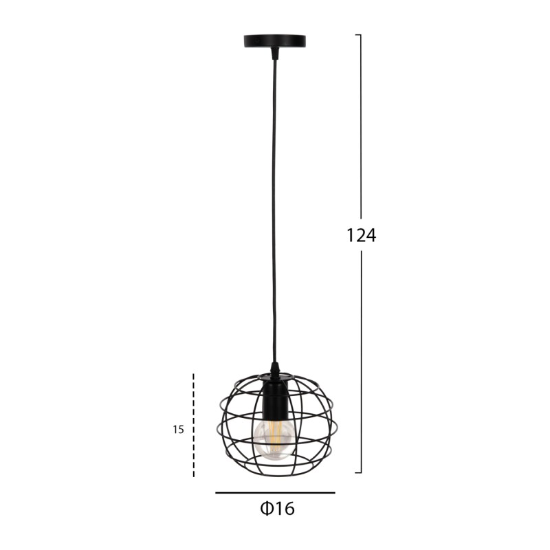 ΦΩΤΙΣΤΙΚΟ ΟΡΟΦΗΣ ART MAISON WOODLAND - BLACK (Φ16x124εκ) ΦΩΤΙΣΤΙΚΟ ΟΡΟΦΗΣ ART MAISON WOODLAND - BLACK (Φ16x124εκ)