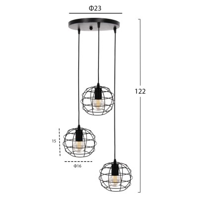 ΦΩΤΙΣΤΙΚΟ ΟΡΟΦΗΣ 3ΦΩΤΟ ART MAISON WOODLAND - BLACK (Φ23x122εκ.) ΦΩΤΙΣΤΙΚΟ ΟΡΟΦΗΣ 3ΦΩΤΟ ART MAISON WOODLAND - BLACK (Φ23x122εκ.)