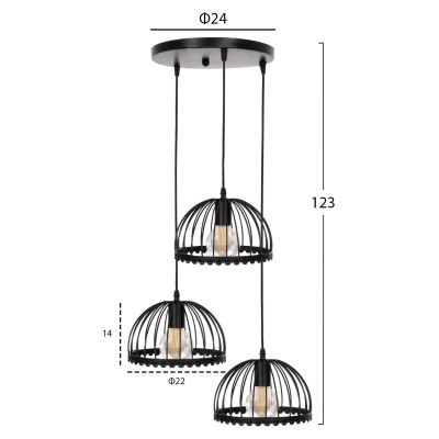 ΦΩΤΙΣΤΙΚΟ ΟΡΟΦΗΣ 3ΦΩΤΟ ART MAISON WOODLAND - BLACK (Φ22x123εκ.) ΦΩΤΙΣΤΙΚΟ ΟΡΟΦΗΣ 3ΦΩΤΟ ART MAISON WOODLAND - BLACK (Φ22x123εκ.)