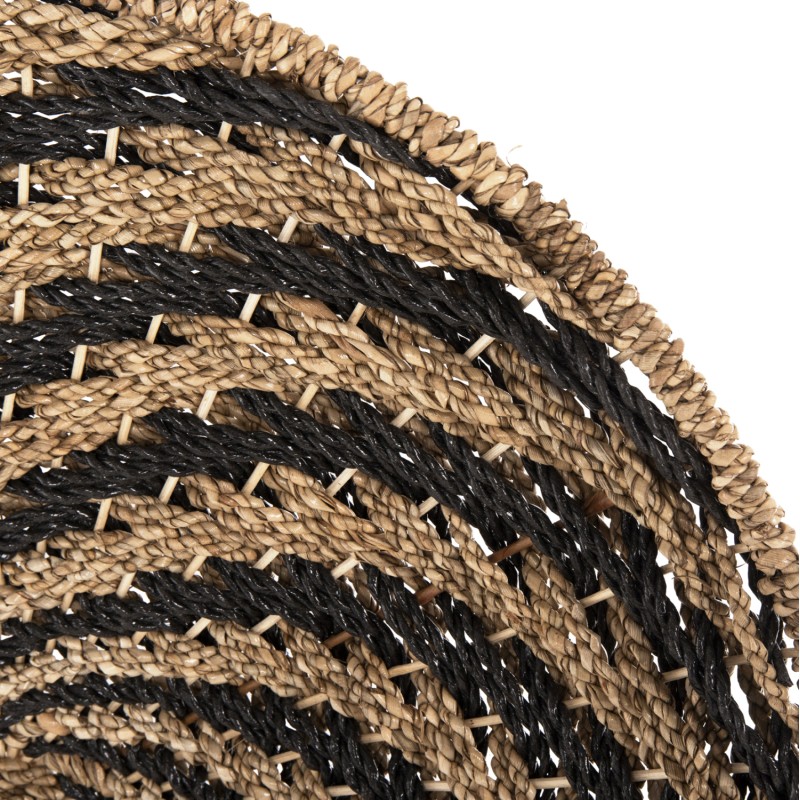 ΔΙΑΚΟΣΜΗΤΙΚΟ ΤΟΙΧΟΥ ΣΤΡΟΓΓΥΛΟ ART MAISON SWIRLIX ΣΠΙΡΑΛ ΟΨΗ-SEAGRASS ΣΕ ΜΑΥΡΟ-ΦΥΣΙΚΟ Φ61x3εκ.