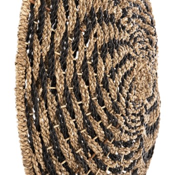 ΔΙΑΚΟΣΜΗΤΙΚΟ ΤΟΙΧΟΥ ΣΤΡΟΓΓΥΛΟ ART MAISON SWIRLIX ΣΠΙΡΑΛ ΟΨΗ-SEAGRASS ΣΕ ΜΑΥΡΟ-ΦΥΣΙΚΟ Φ61x3εκ.