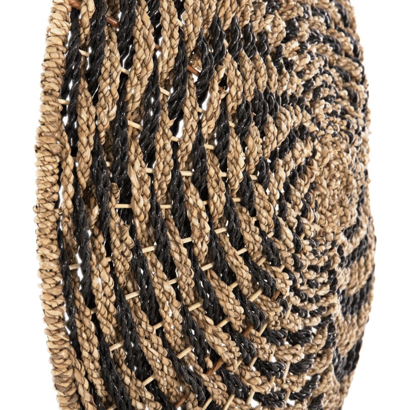 ΔΙΑΚΟΣΜΗΤΙΚΟ ΤΟΙΧΟΥ ΣΤΡΟΓΓΥΛΟ ART MAISON SWIRLIX ΣΠΙΡΑΛ ΟΨΗ-SEAGRASS ΣΕ ΜΑΥΡΟ-ΦΥΣΙΚΟ Φ61x3εκ.