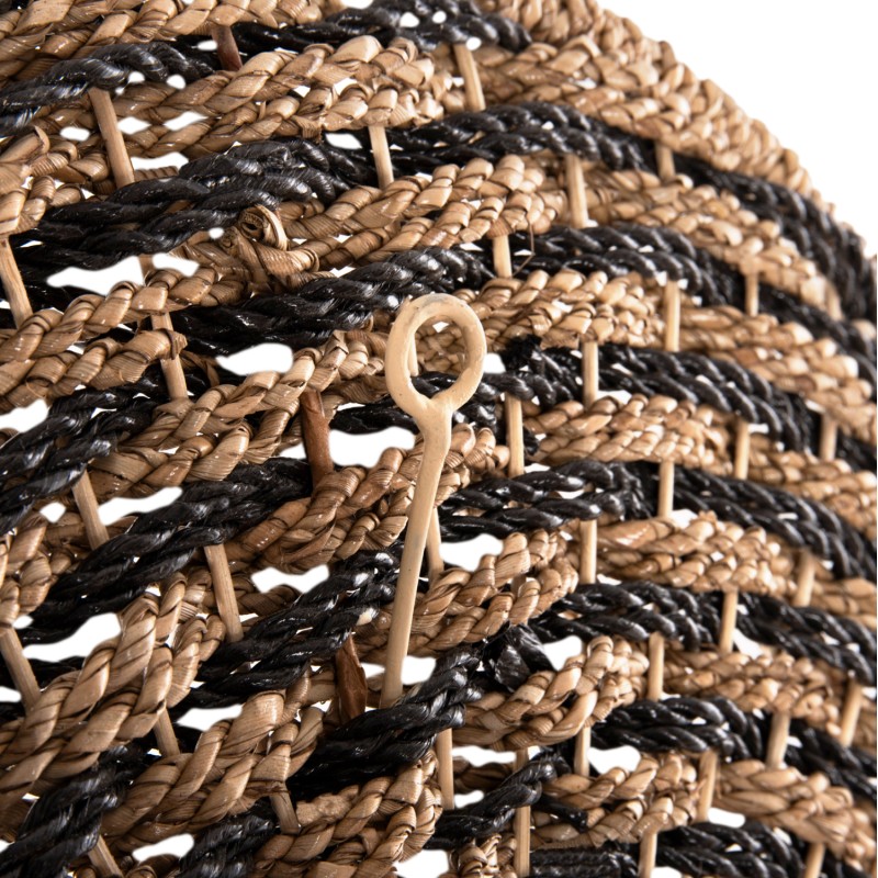 ΔΙΑΚΟΣΜΗΤΙΚΟ ΤΟΙΧΟΥ ΣΤΡΟΓΓΥΛΟ ART MAISON SWIRLIX ΣΠΙΡΑΛ ΟΨΗ-SEAGRASS ΣΕ ΜΑΥΡΟ-ΦΥΣΙΚΟ Φ61x3εκ.