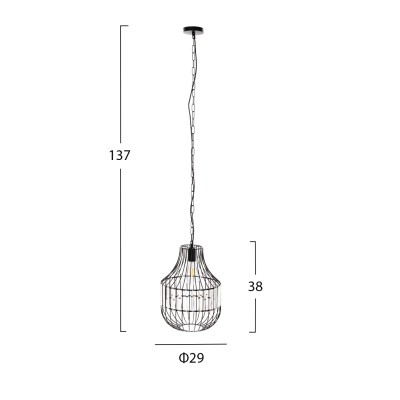 ΦΩΤΙΣΤΙΚΟ ΟΡΟΦΗΣ ART MAISON WOODLAND - BLACK (Φ29x38-137εκ.) ΦΩΤΙΣΤΙΚΟ ΟΡΟΦΗΣ ART MAISON WOODLAND - BLACK (Φ29x38-137εκ.)