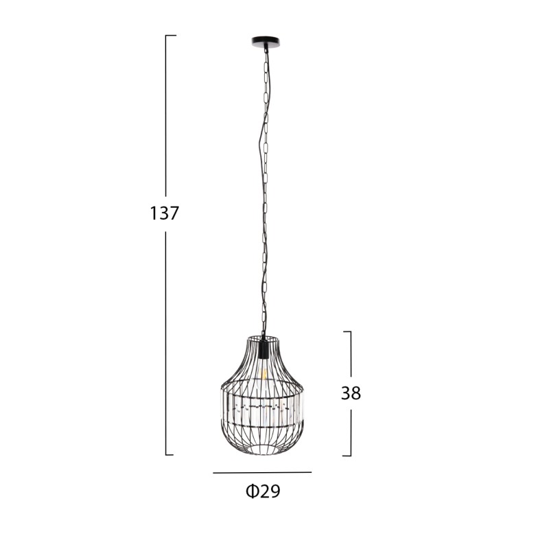 ΦΩΤΙΣΤΙΚΟ ΟΡΟΦΗΣ ART MAISON WOODLAND - BLACK (Φ29x38-137εκ.) ΦΩΤΙΣΤΙΚΟ ΟΡΟΦΗΣ ART MAISON WOODLAND - BLACK (Φ29x38-137εκ.)